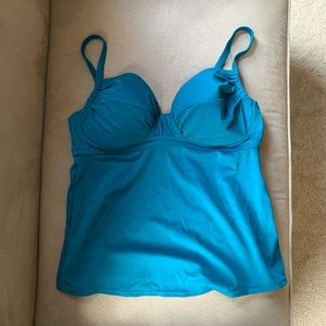 JCREW - Teal tankini ( M  D-cup top & L bottom)